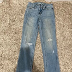 Women's Blue Distressed Jeans
